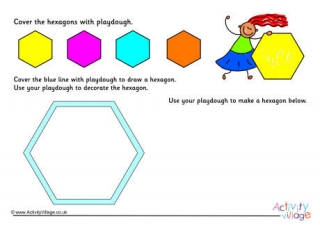 Hexagon Shape Playdough Mat