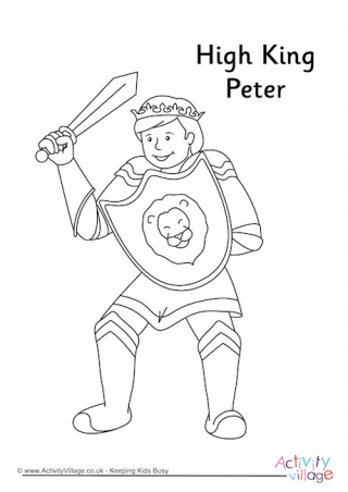 High King Peter Colouring Page
