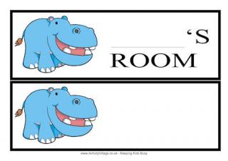 Hippo Door Sign