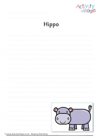 Hippo Writing Page