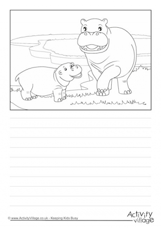 Hippos Scene Story Paper