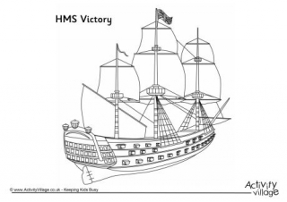 HMS Victory Colouring Page