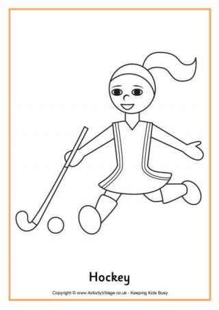Hockey Colouring Page