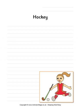 Hockey Writing Page
