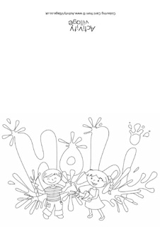 Holi Colouring Cards