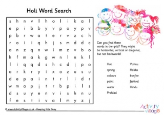 Holi Word Search