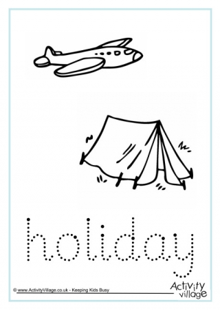 Holiday Word Tracing