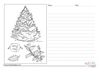 Holly Tree Story Paper