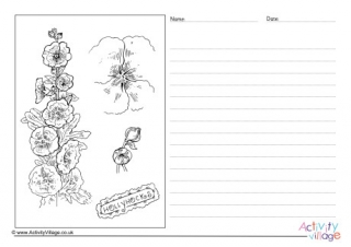 Hollyhocks Story Paper