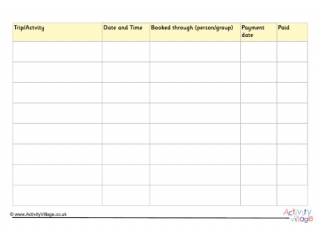 Home Education Activity Record