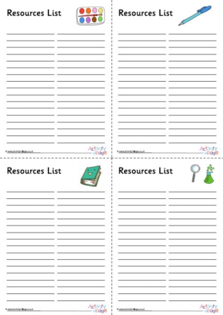 Home Education Resources List