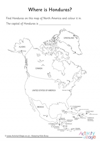 Honduras Location Worksheet