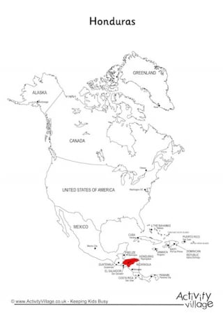 Honduras On Map Of North America