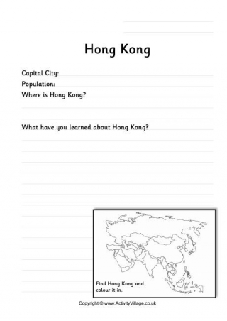 Hong Kong Worksheet