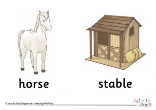 Horse and Stable Poster