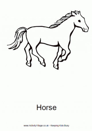 Horse colouring page