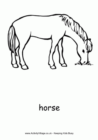 Horse colouring page 4
