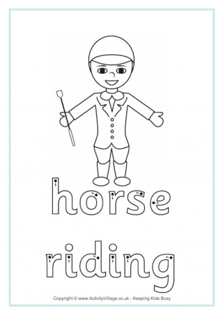Horse Riding Finger Tracing