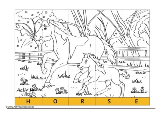 Horse Spelling Jigsaw