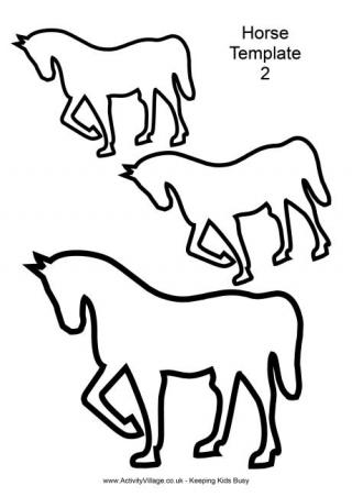 horse template horse template