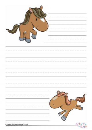 Horse Writing Paper 2