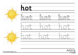 Hot Handwriting Worksheet