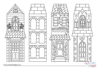 House Colouring Bookmarks