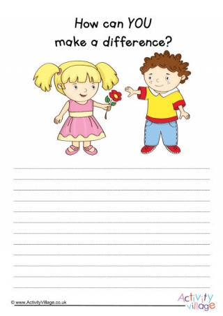 How Can You Make A Difference Story Paper