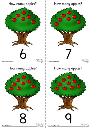 How Many Apples Counting Posters