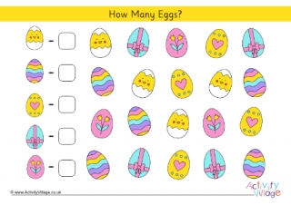 How Many Eggs Counting Activity