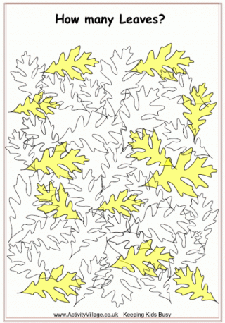Puzzle Combien de feuilles - Difficile
