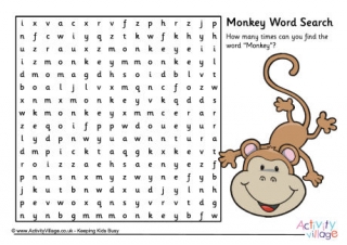 How Many Monkeys Word Search