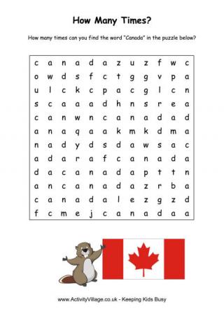 Canada Word Hunt