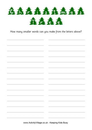 How Many Words - Christmas Tree