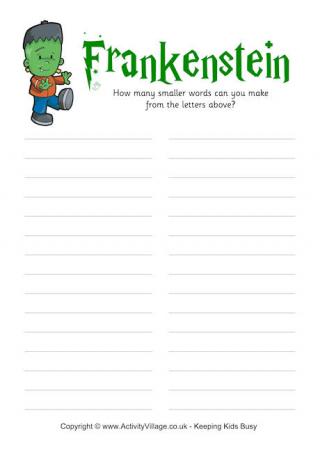 How Many Words Frankenstein