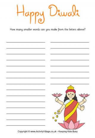 How Many Words - Happy Diwali