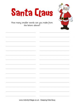 How Many Words - Santa Claus