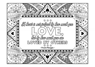 How Much You Are Loved Colouring Page
