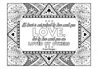 How Much You Are Loved Colouring Page