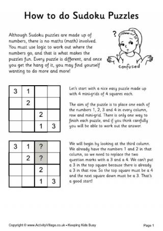 How to do Sudoku Puzzles