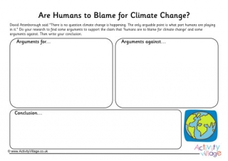 Humans And Climate Change Worksheet