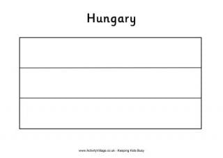 Hungary Flag Colouring Page