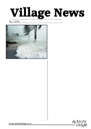 Hurricane Newspaper Writing Prompt