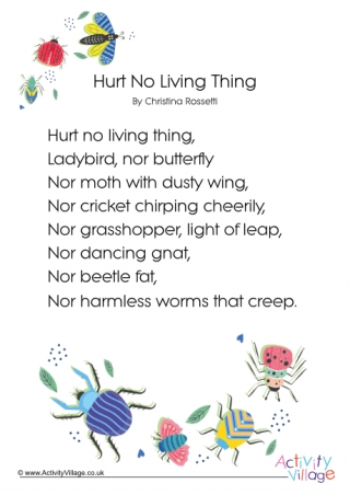 Hurt No Living Thing by Christina Rossetti