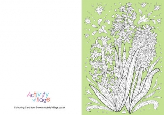 Hyacinth Doodle Colour Pop Colouring Card