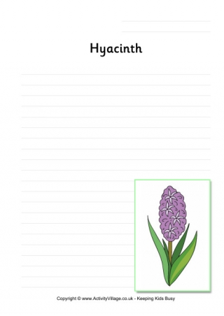 Hyacinth Writing Page