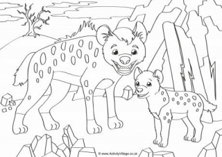 African Animal Colouring Pages