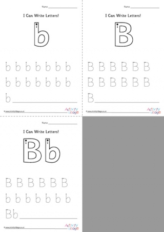 I Can Write Letter B