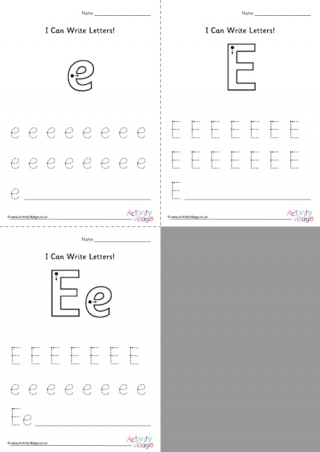 I Can Write Letter E