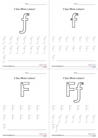 I Can Write Letter F